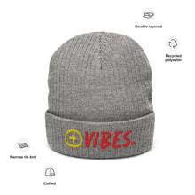 Load image into Gallery viewer, Positive Vibes Ribbed Knit Beanie